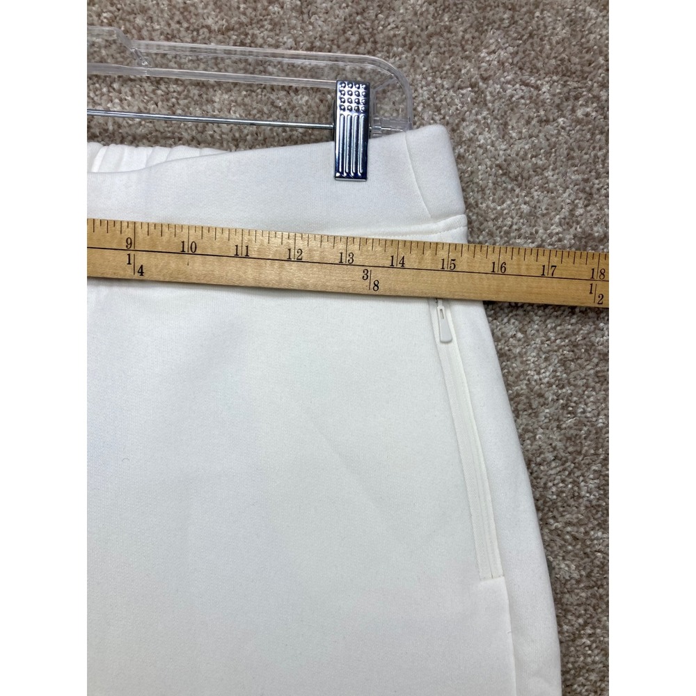 Banana Republic High Rise Fleece Jogger Pants Womens S White Zipper Pockets NEW - Picture 6 of 10